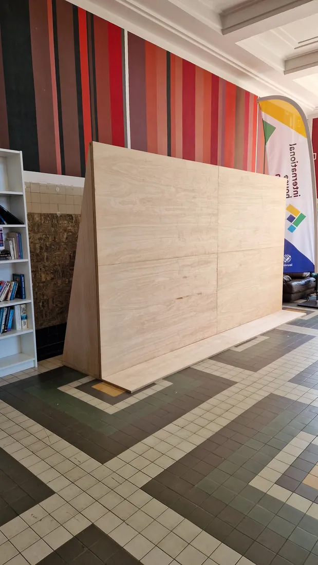 … en rechtop, nog zonder opdruk